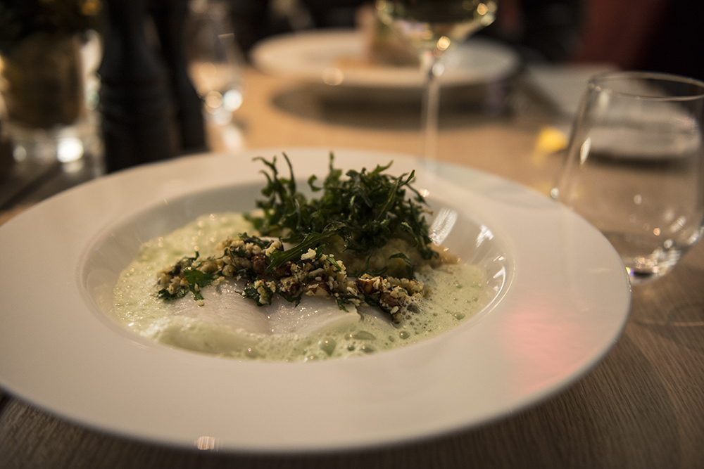 Halibut in Seaweed Foam